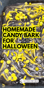 DIY Halloween Chocolate Candy Bark for Halloween party homemade candies - real recipes