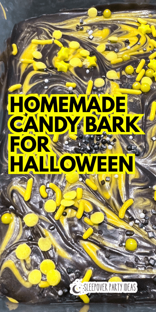 DIY Halloween Chocolate Candy Bark for Halloween party homemade candies - real recipes