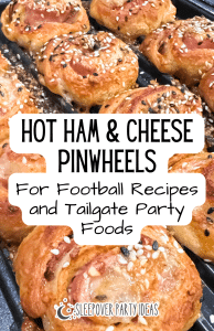 Hot Ham and Cheese Pinwheels Roll-ups for Football Recipes and Tailgate Party Foods
