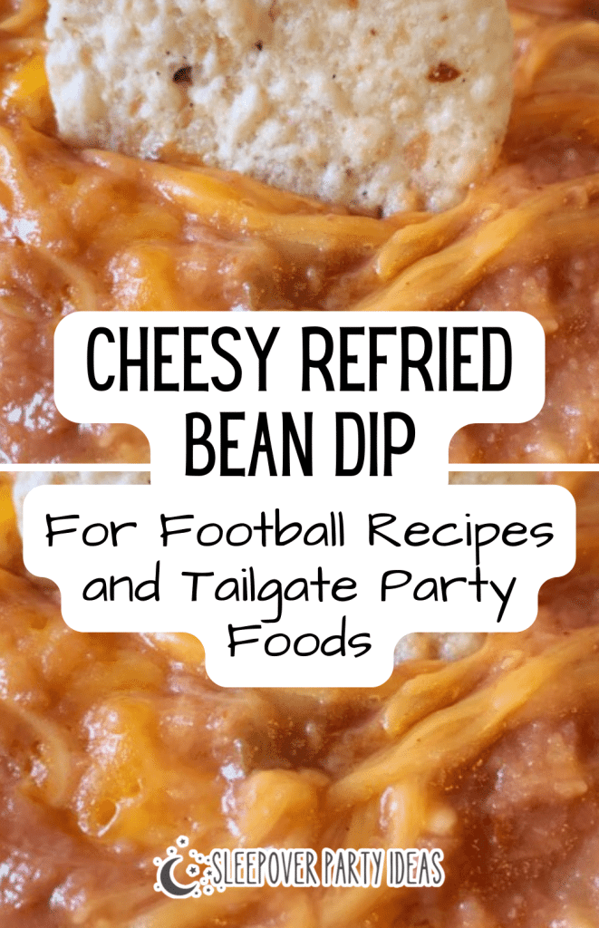 Refried Bean Dip for Football Recipes and Tailgating Party Foods