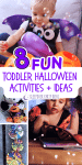 collage of Toddler Halloween Party Ideas and Autumn Activities