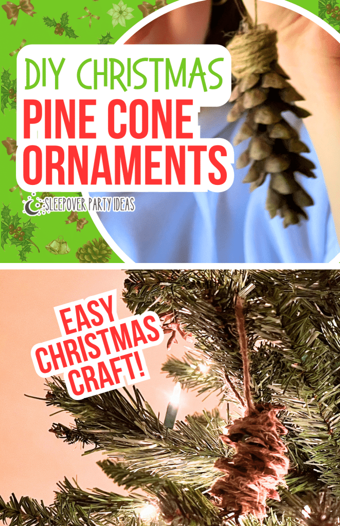 pine cone ornaments old-fashioned Christmas crafts for Christmas craft party ideas