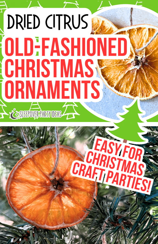 dried oranges and citrus for old-fashioned Christmas crafts for Christmas craft party ideas