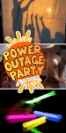 power outage party collage of images of things to do with kids with no electricity at home