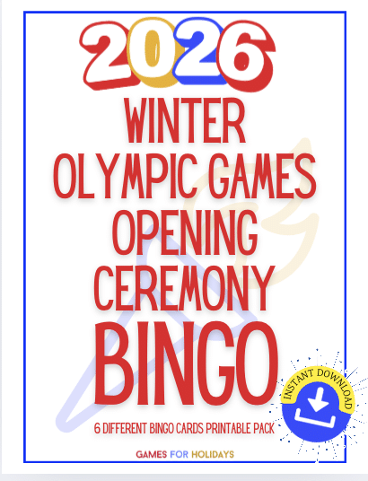 OLYMPICS GAMES BINGO PRINTABLE