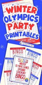 winter games printables for olympic party games