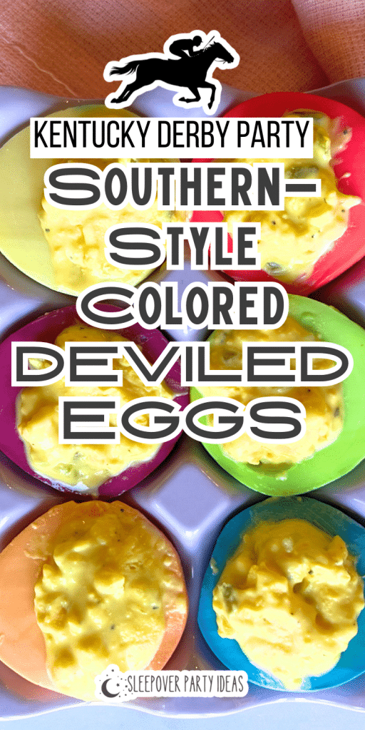 Colored Deviled Eggs Recipe for Kentucky Derby party deviled eggs southern recipe with dyed egg whites for Kentucky Derby party buffet