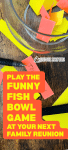 Funny Fish Bowl Family Reunion Game Rules & Game Tips - fishbowl game supplies on a party game table