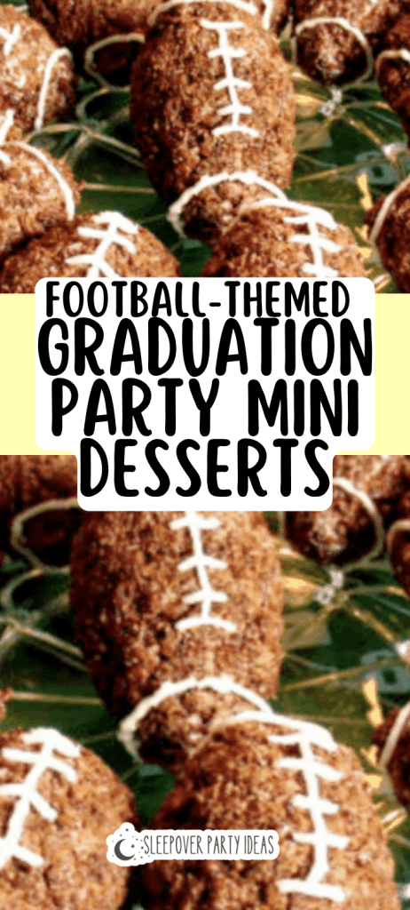 graduation party desserts rice krispies bars footballs rice krispies treats shaped like footballs for sports themed graduation party foods dessert bar