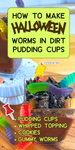 worms in dirt Halloween party snacks for kids desserts